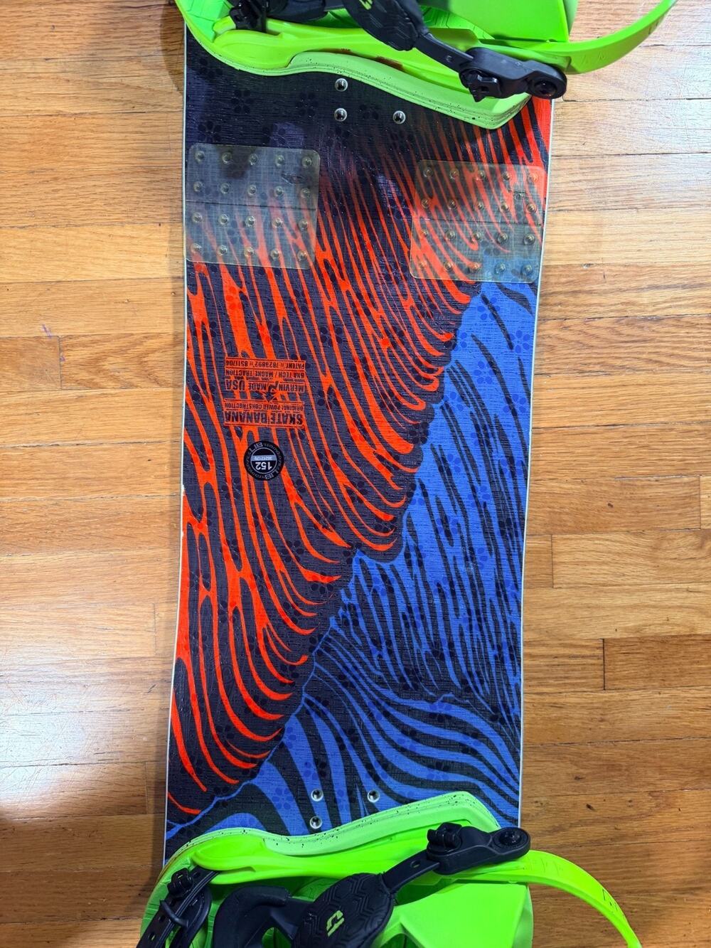 K2 Slayblade 152 Snowboard with Green Bindings
